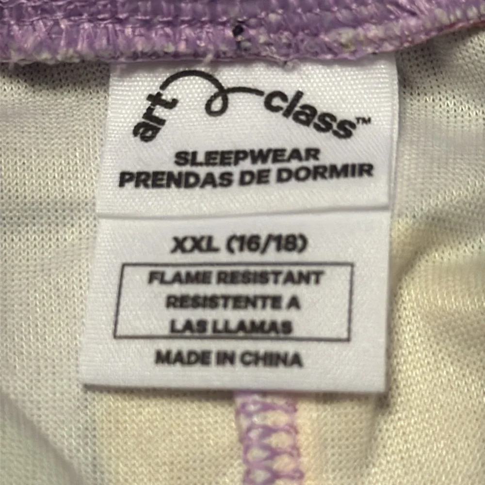 Art Class Sleepwear with Purple Trim size 16/18
